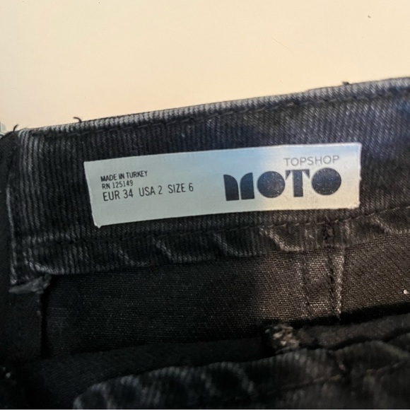 Topshop Embroidered Flower Mini Denim Skirt - Picture 7 of 7